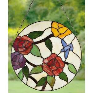 Floral Art Glass Panel 