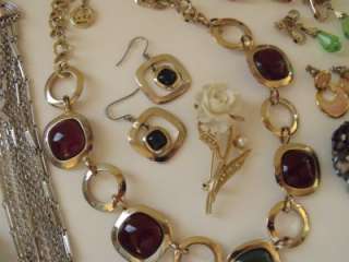 Huge Lot Vintage Jewelry Mostly Designer Signed Coro Trifari SC Avon 