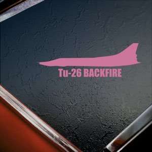  Tu 26 BACKFIRE Pink Decal Military Soldier Window Pink 