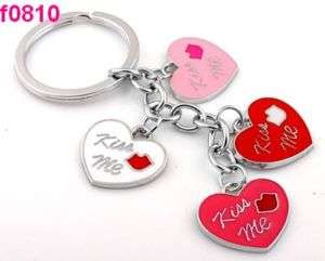 Stainless Steel Chain multi Heart Charm Key Ring f0810  