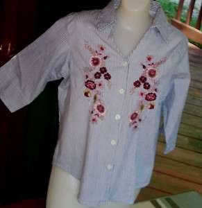   SZ LARGE BY MILEAGE EMBROIDERY BLOUSES TOPS SHIRTS CLOTHING  
