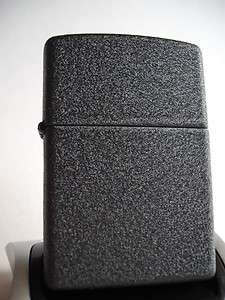 BLACK CRACKLE ZIPPO WINDPROOF LIGHTER SEALED NEW GIFT BOX  