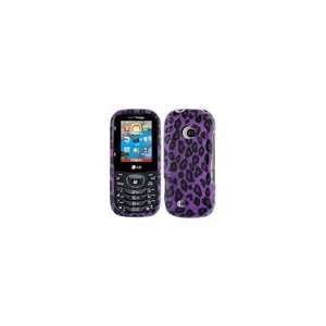  Lg Cosmos 2 VN251 Purple/Black Leopard Cell Phone Snap on 