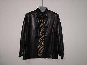 Gucci 1980s Ladies Black Leather Suede Ladies Jacket  