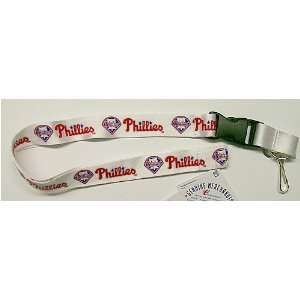 MLB Philadelphia Phillies Lanyard, White: Sports 