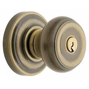   Colonial Style Keyed Entry Door Knob Set with Cla: Home Improvement
