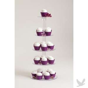  Dress My Cupcake 5 Tier Acrylic Cupcake Stand   Holds 30 Cupcakes 