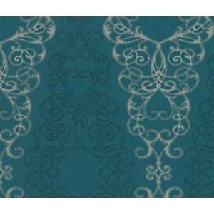  Traditional Design Teal Wallpaper in Simplicity 2012