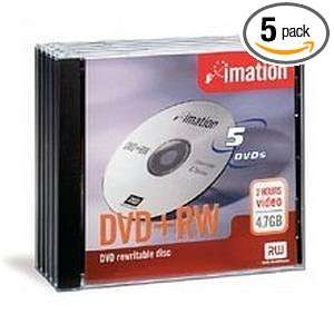  DVD+RW Re writable, 4.7GB/120 Minutes, Silver, Jewel Case 