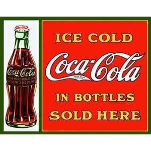  Coca Cola (Coke) Tin Sign ~ Ice Cold In Bottles Sold Here 