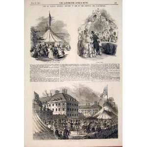  Fete Chelsea Hospital Consumption Tent Old Print 1846 