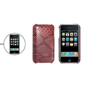  Gino Snake Skin Style Leather Back Plastic Case for Apple 