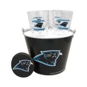   Glasses and Beer Bucket Set  Carolina Panthers Beer Bucket Gift Set