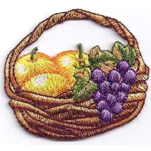  Fruit Basket /Iron On Embroidered Applique/Fruit, Desserts 