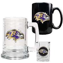 Great American Products Baltimore Ravens Tankard/Mug/Shot Glass Set 