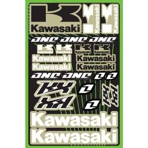 One Industries Kawasaki KX Decal Sheet MotoX Motorcycle Graphic Kit 