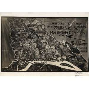  1917 Birdseye view of Tennessee River, Pittsburg Landing 