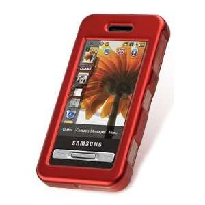  Samsung Finesse R810 Snap On Rubber Cover Case (Red) Cell 