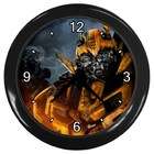   Black Wall Clock of Transformers Bumblebee with Smoking Gun