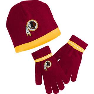 Reebok Washington Redskins Cuffless Knit Hat & Glove Set   