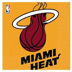 Lets Party By Amscan Miami Heat Basketball   Lunch Napkins 