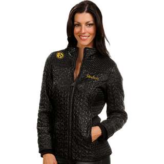 Pro Line Pittsburgh Steelers Womens Cire Quilted Jacket   NFLShop