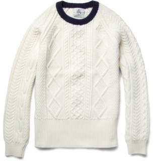  Clothing  Knitwear  Crew necks  Cable Knit Wool 