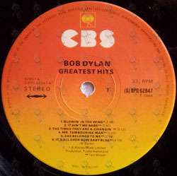 BOB DYLAN Greatest Hits VERY RARE UK Signed 12 Vinyl Record LP 