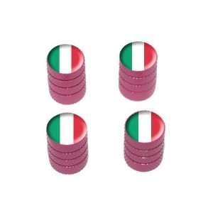  Italy Italian Flag   Tire Rim Valve Stem Caps   Pink 
