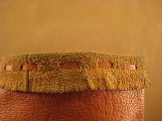   Sienna Orange Leather Southwest Moccasin Boots Women 9.5 Men 8  