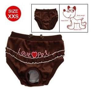   Pet Brown Sanitary Shorts Female Dog Diaper Pants XS: Kitchen & Dining