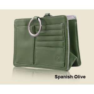  Spanish Olive Outback Leatherette Pouchee Purse Organizer 