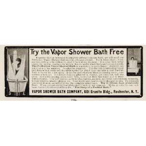  1902 Vintage Ad Vapor Steam Bath Shower Woman Bathtub 