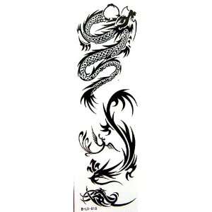    YiMei Waterproof black temporary tattoos totem dragon Beauty