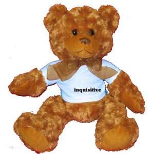  inquisitive Plush Teddy Bear with BLUE T Shirt Toys 