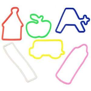   24 Pack School Silly Shaped Rubber Bands by BandzMania Toys & Games