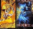 2x Strandtuch Tiger +Panther Puma gelb blau Beach Towel