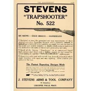  1910 Ad J Stevens Arms & Tool Co Trapshooter N 522 Hunt 