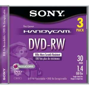  SONY 3DMW30R2H 1.4 GB CAMCORDER 8 CM DVD RWS (3 PK) Electronics