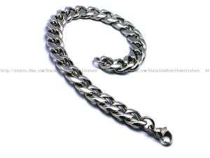 10mm x 8.25 Men Cool Heavy Curb Chain Stainless Steel Link Bracelet 