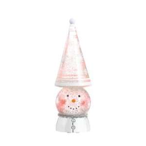   Lighted Snowman with Finial Hat Glitterdome Christmas Decoration: Home