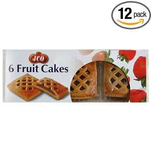 JCQ Discova Strawberry Fruit Cakes, 10.5 Ounce Boxes (Pack of 12)