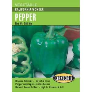  Pepper California Wonder Seeds Patio, Lawn & Garden