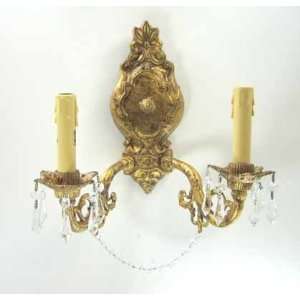  Gold Lafayette Two Light Sconce Light Fixture: Home 