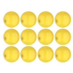  Yellow Opaque Czech Glass Round Beads 10mm Arts, Crafts 