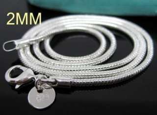 5pcs silver plated 2mm snake chain necklace 16 24 inch  