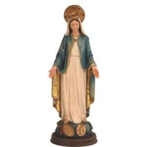 12 Inch Our Lady of Grace Blue and Gold Religious Statue 
