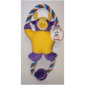   Plush, Rope, Canvas and Tennis Ball Bull Dog Toy: Pet Supplies