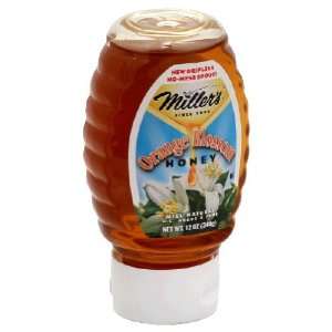  Miller Honey Squeeze Bottle, Orange Blossom, 12 Ounce 