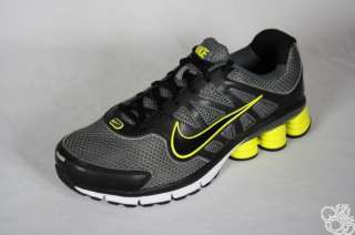 NIKE Shox Qualify+ 2 Cool Grey/Black/Yellow Mens Running Shoes 